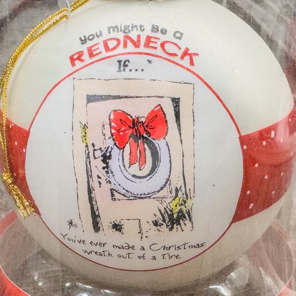 2005 Vintage-You Might Be A Redneck-Jeff Foxworthy Ornaments-Comes As Set of 2 - Picture 8 of 10